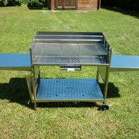 Barbecue a legna e carbonella inox 100Q - ilSimo