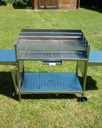 Barbecue a legna e carbonella inox 100Q - ilSimo