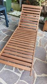 lettino prendisole in legno 