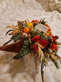Centrotavola Cornucopia Composizione Fiori Secchi