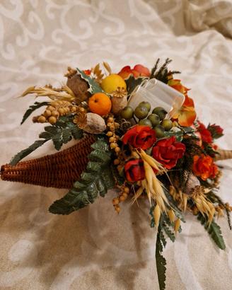 Centrotavola Cornucopia Composizione Fiori Secchi