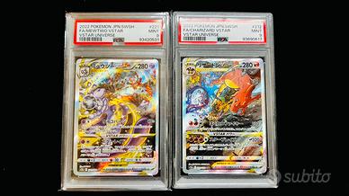Mewtwo e Charizard V Star PSA 9, Jap