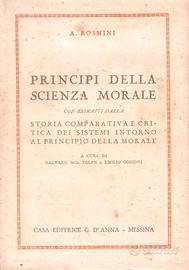 Rosmini Principi della scienza morale D'Anna 1940