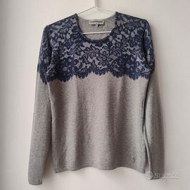 Maglione grigio MAZZONETTO con lana e cashmere S