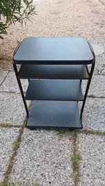 mobiletto porta pc e stampante con ruote 53x40x76