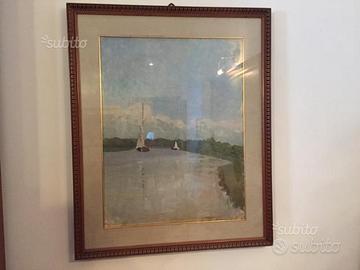 Quadro olio su tela del 800 originale