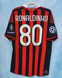 Maglia milan 2009/10 Ronaldinho 80 M originale 