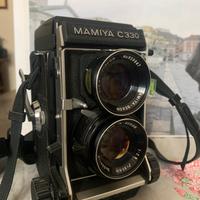 Mamiya C330 con 80 mm blue dot