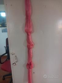 Sciarpa Stola Rosa in Seta e Lana Dettagli Lurex