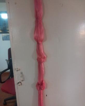 Sciarpa Stola Rosa in Seta e Lana Dettagli Lurex