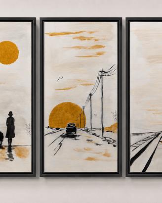 Dipinto Passages...#6  Acrilico su tela  Trittico