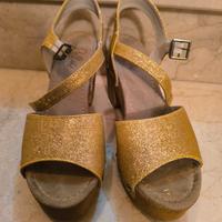 zoccoli legno e glitter 
