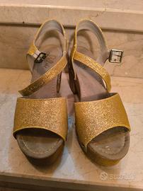 zoccoli legno e glitter 