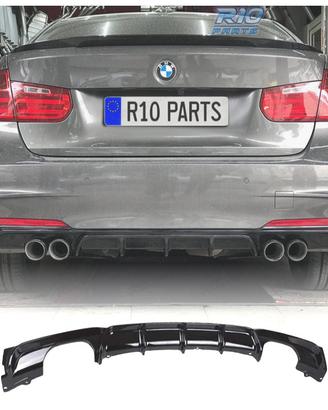 DIFFUSORE BMW F30 F31 LOOK M PERFORMANCE NERO LUCI