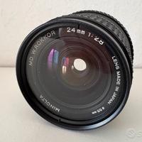 Grandangolo Rokkor baionetta MD, 24mm  1:2,8