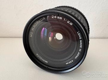 Grandangolo Rokkor baionetta MD, 24mm  1:2,8