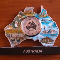 Orologio da tavolo, con mappa souvenir Australia