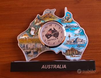 Orologio da tavolo, con mappa souvenir Australia