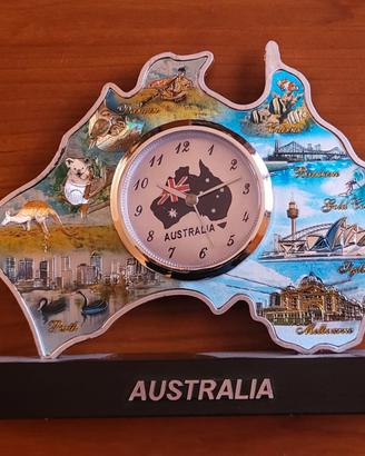 Orologio da tavolo, con mappa souvenir Australia
