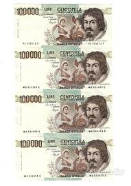 (LOTTO 2) 4 BANCONOTE ITALIANE"PREEURO IN LIRE