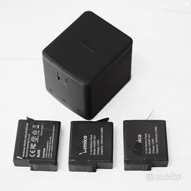 3 Batterie per GoPro HERO 5/6/7/8 + Caricabatterie