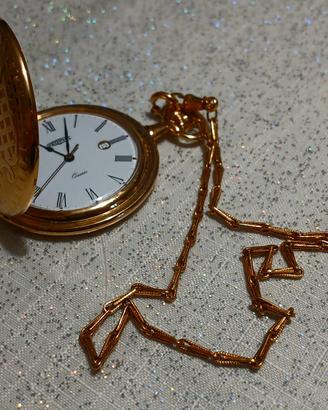 orologio antico vintage da tasca,  placcato in oro