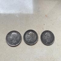5 lire d’argento Vittorio Emanuele III (3 monete)