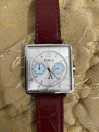 Orologio furla con cinturino in pelle rosso