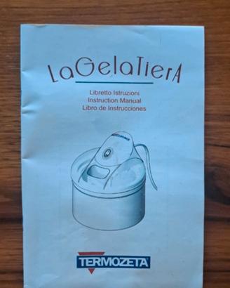 Gelatiera con libretto delle istruzioni 