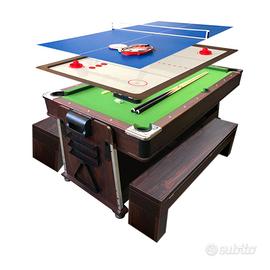 Biliardo 7ft Pingpong Air Hockey Mattew+Panche