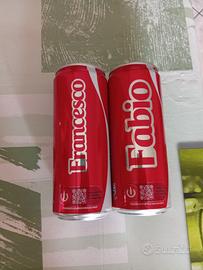 lattine di coca cola serie nomi 2025 vuoto