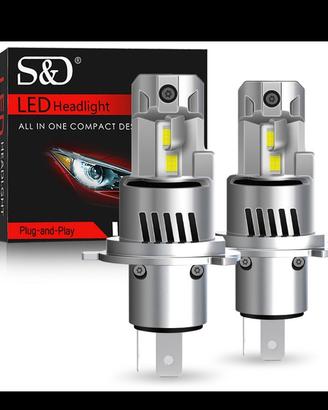 2 Pezzi lampade LED H4
