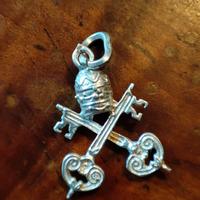 Ciondolo Argento925 Stemma Vaticano/Chiavi Papali