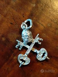 Ciondolo Argento925 Stemma Vaticano/Chiavi Papali