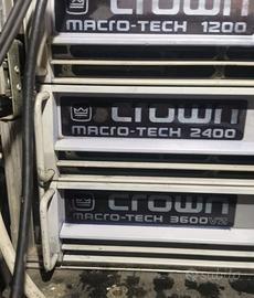 Impianto audio pro. casse RCF+finali CROWN 6000wat