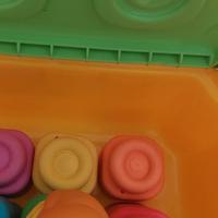 sedia clementoni con le costruzioni all' interno