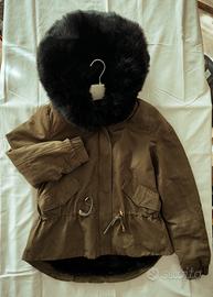 Giaccone parka donna, tg. S, verde 