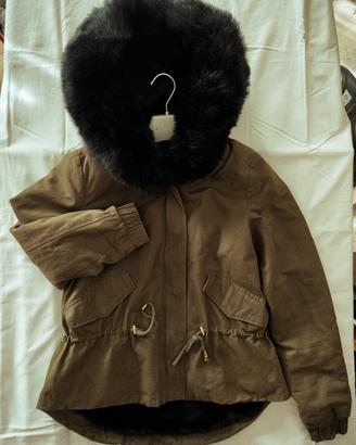 Giaccone parka donna, tg. S, verde 