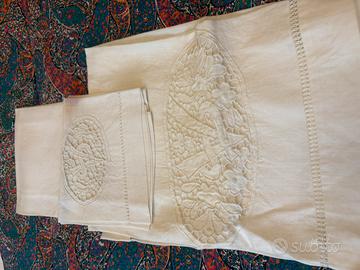 Set asciugamani lino bianco