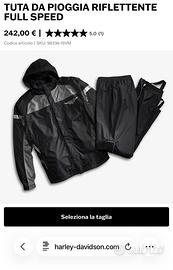 Tuta da pioggia HARLEY DAVIDSON full speed XL