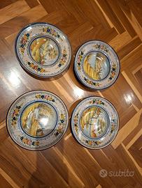 piatti ceramica deruta dipinti a mano