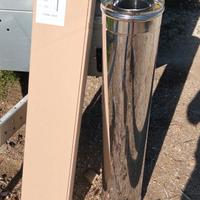 Tubi per stufa acciaio inox a doppia parete 130 mm
