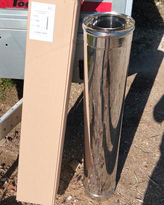 Tubi per stufa acciaio inox a doppia parete 130 mm