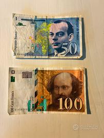 Banconote 50 e 100 Franchi Francesi