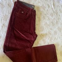 Pantalone bordeaux di velluto