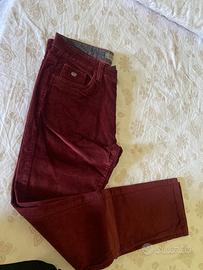 Pantalone bordeaux di velluto