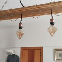 lampadario design moderno in legno 