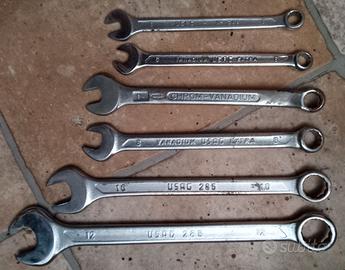 Lotto 13 chiavi combinate profess. cromo-vanadio