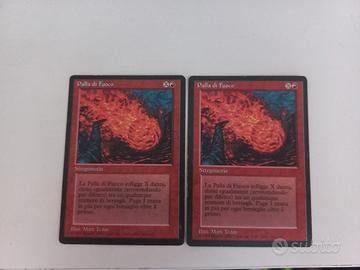 2 carte magic palla di fuoco prima edizione