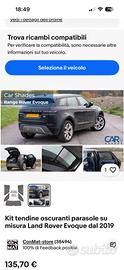 Tendine parasole carshades land rover evoque